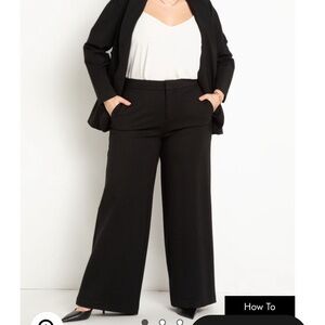 Eloquii Black Wide Leg Pants